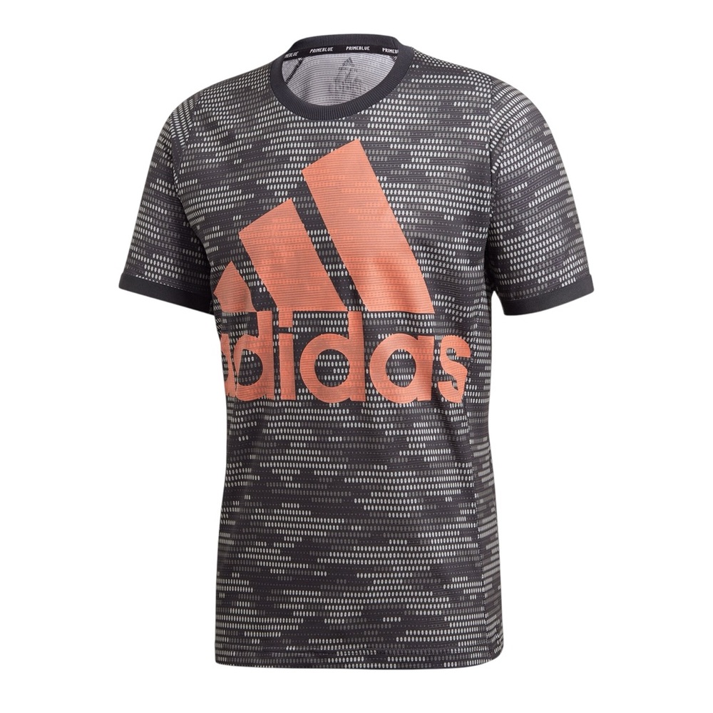 Adidas Men's Graphic Tee in Black and Orange Size XL